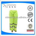 Pantalones de lluvia de seguridad de alta visibilidad fluorescente amarillo